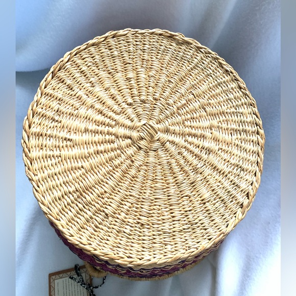 Handwoven Multicolor Farmers Market Basket Bag - Picture 6 of 8